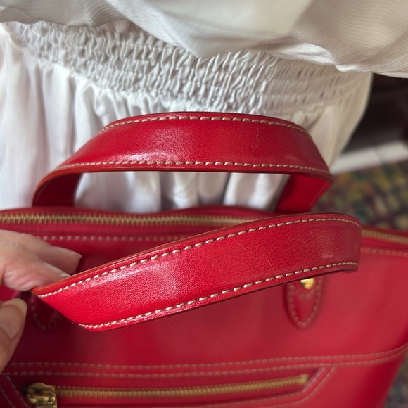 Ralph Lauren  shoulder bag  Crossbody  Satchel  leather Red excellent condition - Picture 6 of 16